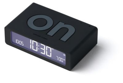 Réveil LEXON Flip Mini de Voyage Rechargeable Noir