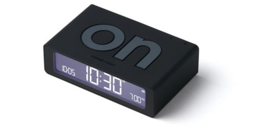 Réveil LEXON Flip Mini de Voyage Rechargeable Noir