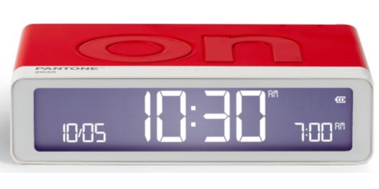 Réveil LEXON x Pantone Flip Classic Rouge