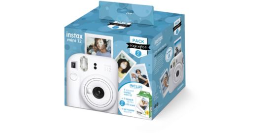 Appareil photo Instantané FUJIFILM Pack iconique instax mini 12 Blanc