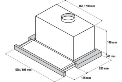 Hotte tiroir escamotable 60 cm SAUTER SHT4630X - Conforama