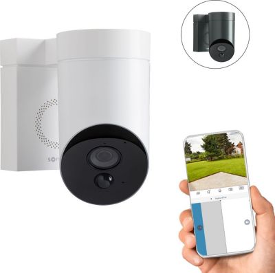 Dashcam SOMFY Outdoor Camera blanche + stickers alarme