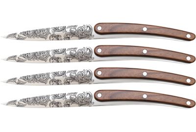 Couteau à steak DEEJO 4 couteaux Restaurant Facon Floréal