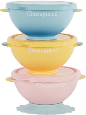Coffret repas BADABULLE Lot de 3 bols fun color