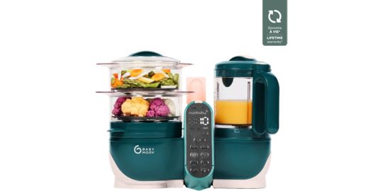 Mixeur Cuiseur Bébé BABYMOOV Nutribaby + Opal Green