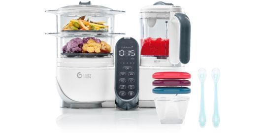 Mixeur Cuiseur Bébé BABYMOOV Nutribaby+ White/3 babybols+2 cuillères
