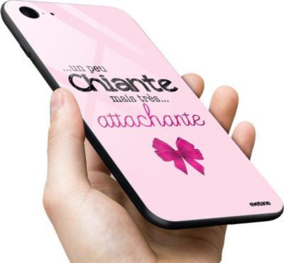 Coque EVETANE Verre iPhone 6/6S Chiante Attachante