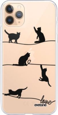 Coque EVETANE 360° iPhone 11 Pro Chat Lignes