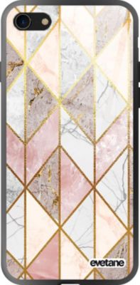 Coque EVETANE Verre iPhone 6/6S Marbre Rose