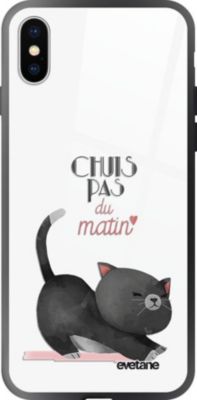 Coque EVETANE Verre iPhone XS Max Pas du Matin