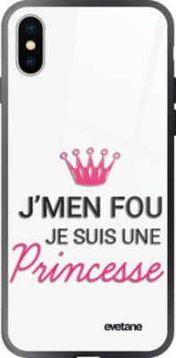 Coque EVETANE Verre iPhone XS Max Princesse