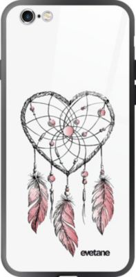 Coque EVETANE Verre iPhone 6/6S Plus Attrape Coeur