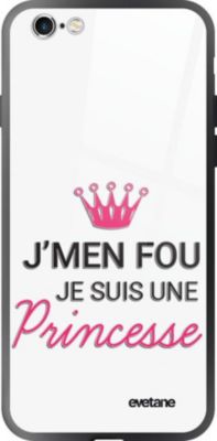 Coque EVETANE Verre iPhone 6/6S Princesse