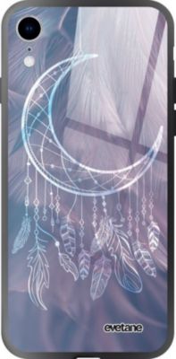 Coque EVETANE Verre iPhone XR Lune Rêve