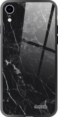 Coque EVETANE Verre iPhone XR Marbre Noir Coque EVETANE Verre iPhone XR Marbre Noir