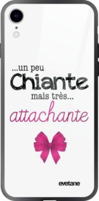 Coque EVETANE Verre iPhone XR Attachante