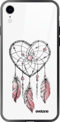 Coque EVETANE Verre iPhone XR Attrape Coeur