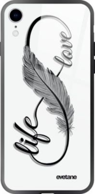 Coque EVETANE Verre iPhone XR Love Life
