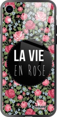 Coque EVETANE Verre iPhone XR La Vie En Rose Coque EVETANE Verre iPhone XR La Vie En Rose