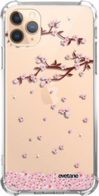 Coque EVETANE Souple iPhone 11 Pro Chute Fleurs