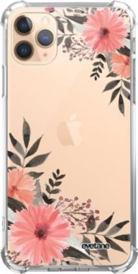 Coque EVETANE Souple iPhone 11 Pro Fleurs Rose Coque EVETANE Souple iPhone 11 Pro Fleurs Rose