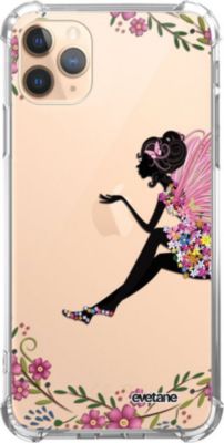 Coque EVETANE Souple iPhone 11 Pro Fée Fleurale