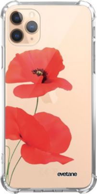 Coque EVETANE Souple iPhone 11 Pro Coquelicot Coque EVETANE Souple iPhone 11 Pro Coquelicot
