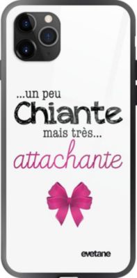 Coque EVETANE Verre iPhone 11 Pro Attachante