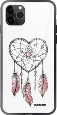 Coque EVETANE Verre iPhone 11 Pro Attrape Coeur