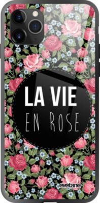 Coque EVETANE Verre iPhone 11 Pro La Vie En Rose