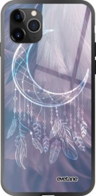 Coque EVETANE Verre iPhone 11 Pro Max Lune Rêve
