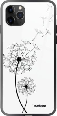 Coque EVETANE Verre iPhone 11 Pro Max Pissenlit