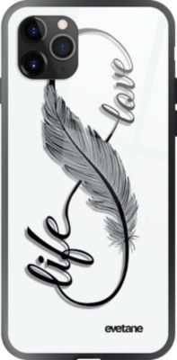 Coque EVETANE Verre iPhone 11 Pro Max Love Life Coque EVETANE Verre iPhone 11 Pro Max Love Life