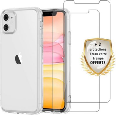 Coque EVETANE iPhone 11 + 2 Vitres