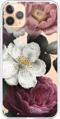 Coque EVETANE 360° iPhone 11 Pro Fleurs Rose
