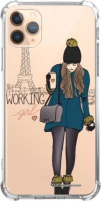 Coque EVETANE Souple iPhone 11 Pro Working Girl