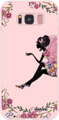 Coque EVETANE Silicone Galaxy S8 Fée Fleurale