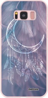 Coque EVETANE Silicone Galaxy S8 Lune Rêve