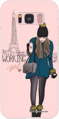 Coque EVETANE Silicone Galaxy S8 Working Girl