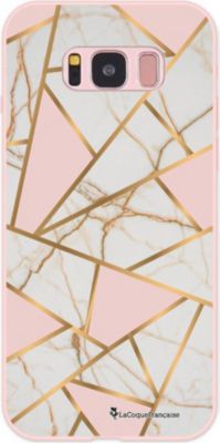 Coque EVETANE Silicone Galaxy S8 Marbre Rose