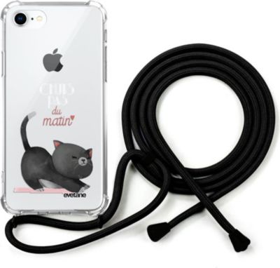 Coque EVETANE Cordon iPhone SE Pas Du Matin
