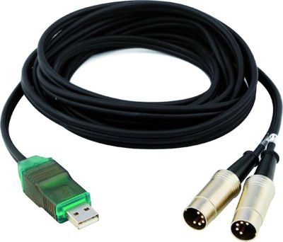 Câble Jack ALCTRON Câble USB vers double MIDI - 3 mètres