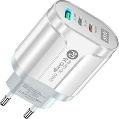 Chargeur secteur EKO 58W USB Quickcharge 3.0 / PD USB Type-C