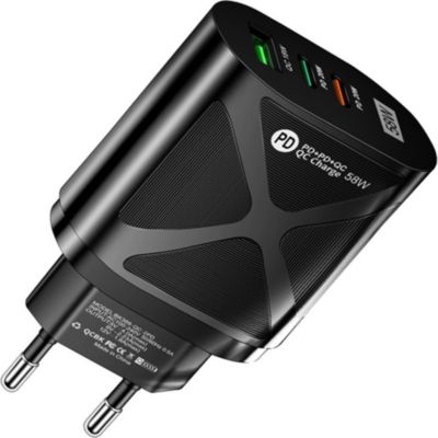 Chargeur secteur EKO 58W USB QuickCharge 3.0/Double PD USB-C