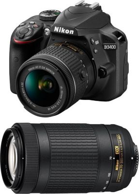 Appareil photo Reflex NIKON D3400 + 18-55 VR + 70-300 Reconditionné