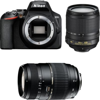 Appareil photo Hybride NIKON D3500 + 18-105 VR + TAMRON 70-300 DI Reconditionné