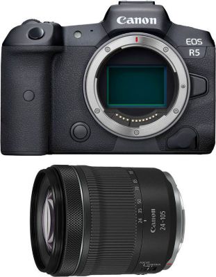 Appareil photo Hybride CANON EOS R5 + RF 24-105mm f/4-7.1 IS STM