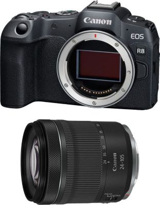 Appareil photo Hybride CANON EOS R8 + RF 24-105mm f/4-7.1 IS STM