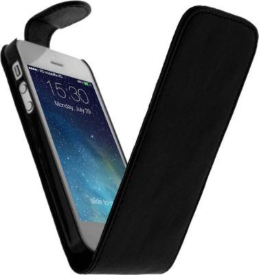 Etui AVIZAR iPhone 5 Clapet Vertical Noir