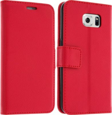 Etui AVIZAR Samsung S6 Portefeuille Support Rouge